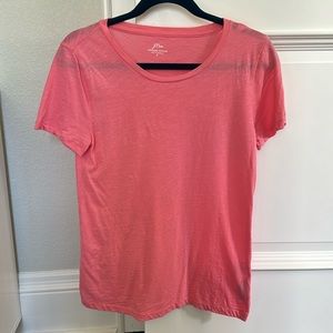 J. Crew Vintage Cotton Crew Neck Tee - Pink